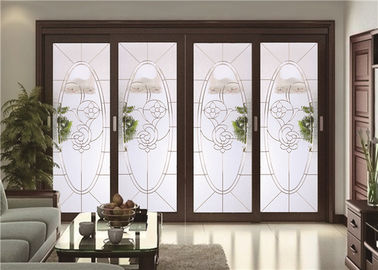 Custom Stained Patio przesuwne drzwi, 19-22 Mm podwójne panele szklane przesuwane