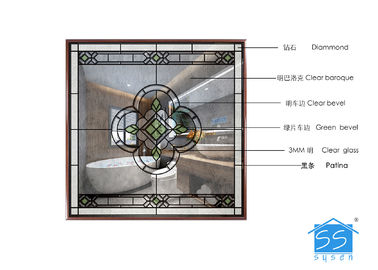 Wzór Dekoracyjne Łazienka Okno Szklane Struktura Hollow Nowoczesny Unikatowy Styl