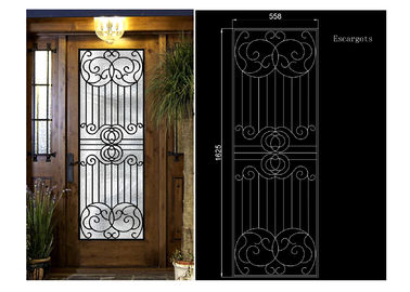 Dekoracyjne drzwi z żelaza i szkła do drzwi wejściowych 15.5 * 39,37 IGCC / IGMA