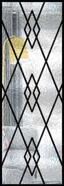 Dekoracyjne kute szkło do drzwi wypełnionych agonem w kształcie 22 * ​​64 cali