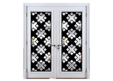 Klasyczne nowoczesne, matowe, czarne, owalne, żelazne drzwi szklane 40 w x 96 cali