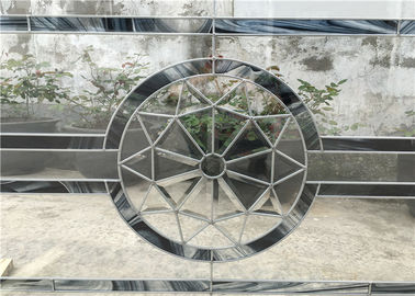 Pojedyncza okrągła głowa Panel dekoracyjny Szkło na drzwiach wejściowych Niski E 3,2 m Temperowany